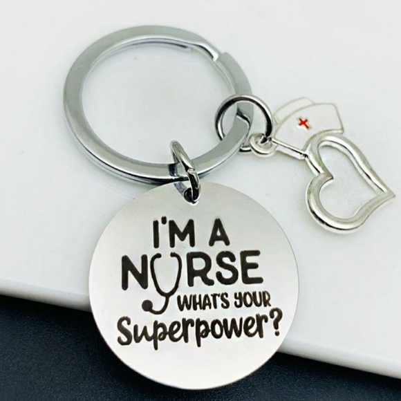 I'm A Nurse Keychain - Picture 2 of 2